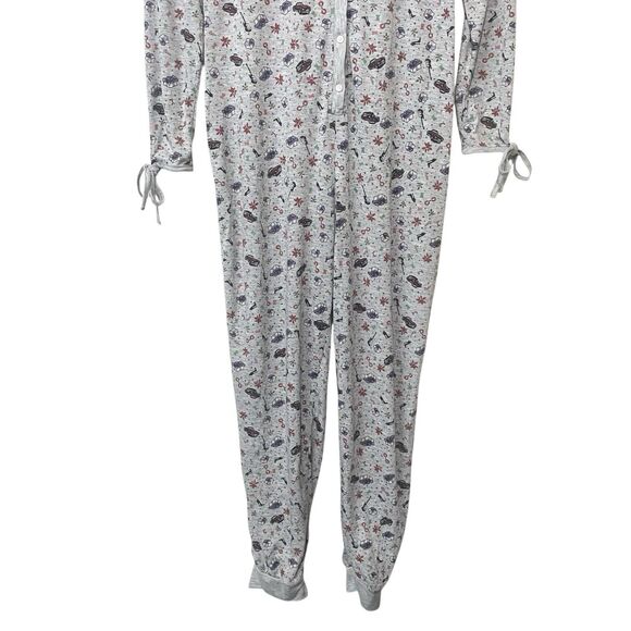 Savage X Fenty Tis The Savage Gray Open Back One Piece Pajamas Christmas Size M - Picture 3 of 13